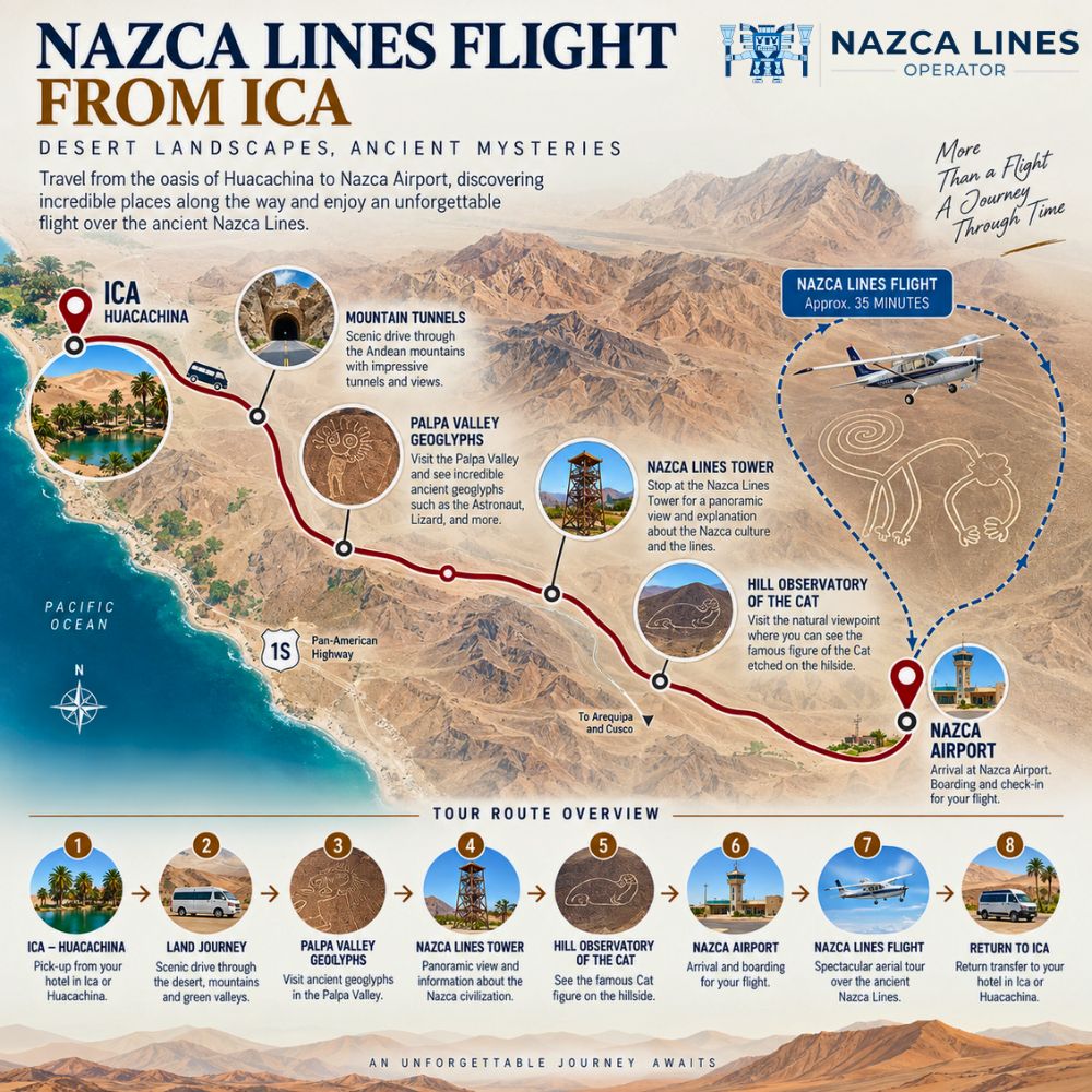 Route Map from Ica to Nazca